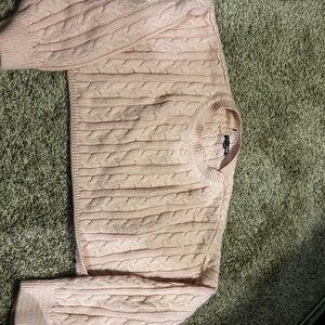 Pink Cable Knit Sweater